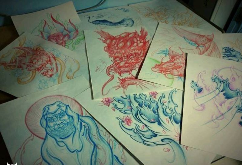 画稿纹身图片_画稿纹身图案