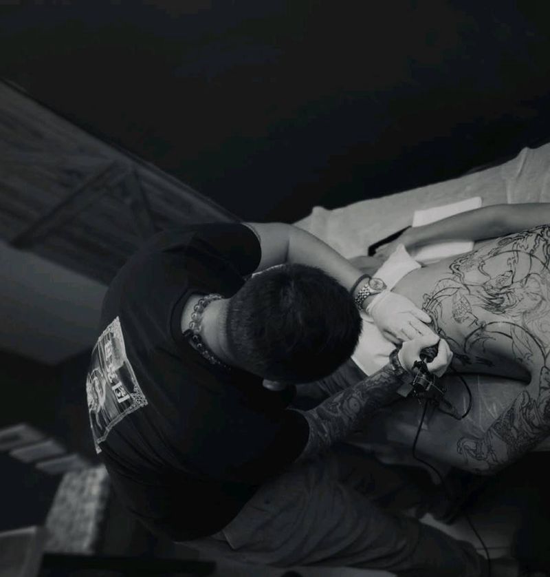 花胸，关羽第一步纹身图片