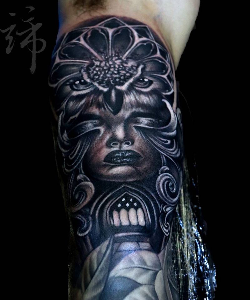 欧美纹身图片_成品欧美人物动物颈部腹部臀部手臂腰部胸部纹身图案