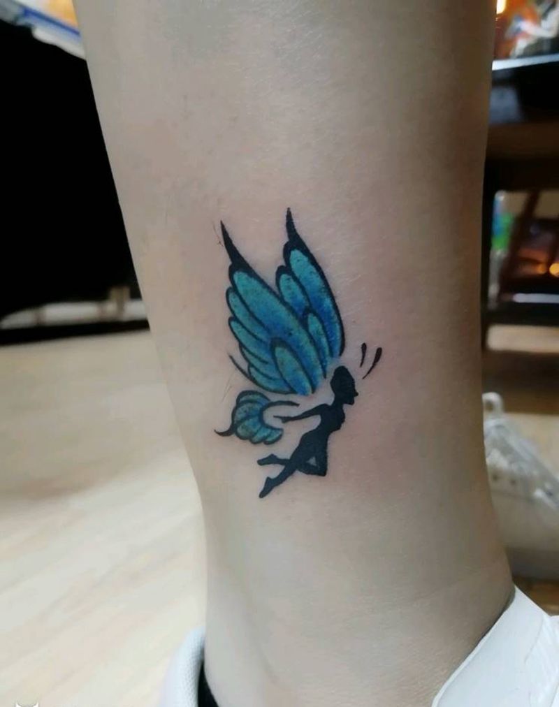 蝴蝶纹身图片_手臂腿部清新动物成品纹身图案