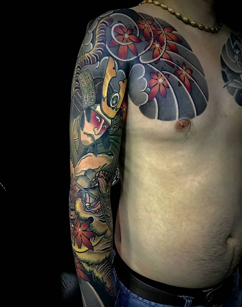 老传统恢复后纹身图片_手臂老传统纹身图案