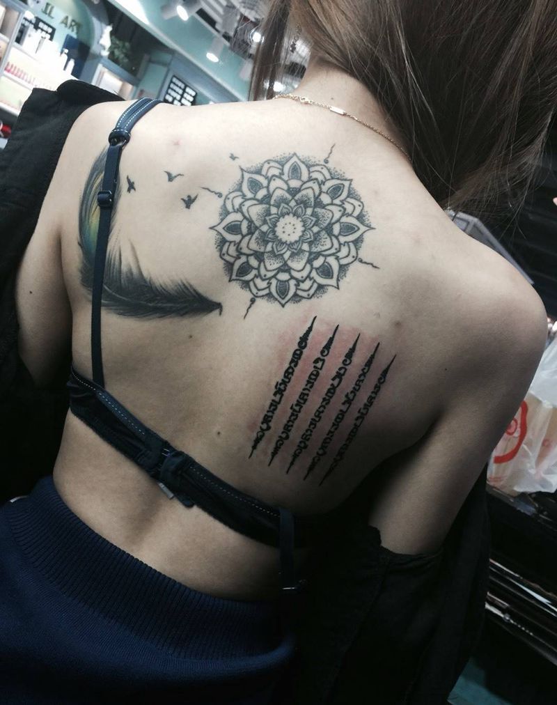 五条经文纹身图片