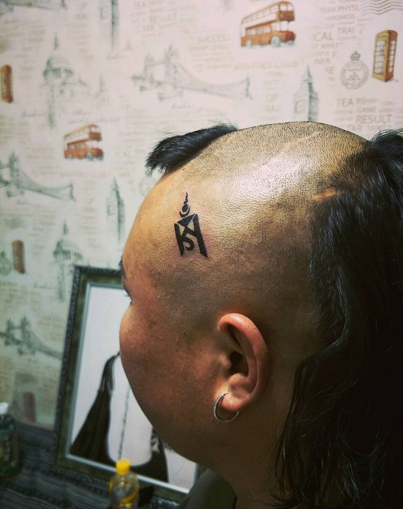 头部 蒙古纹身图片