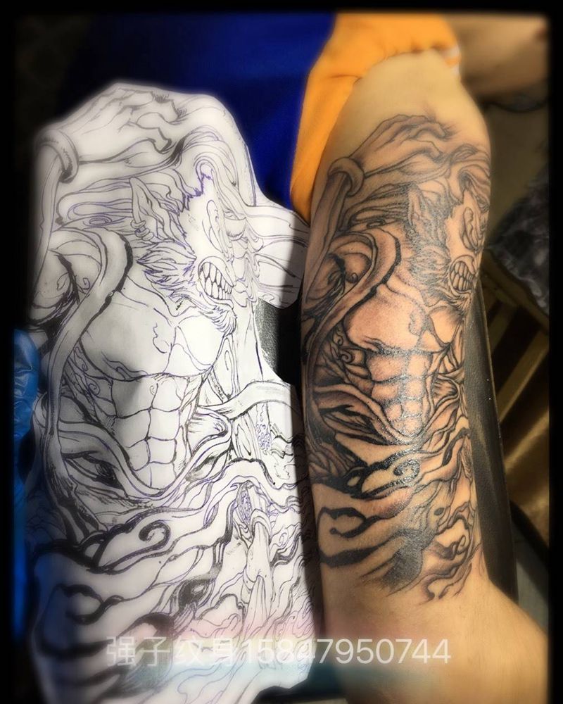 风神纹身图片