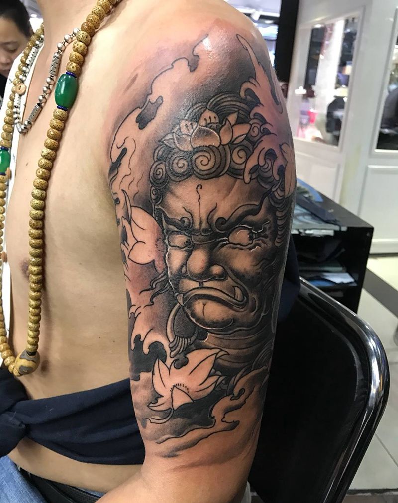 不动明王纹身图片