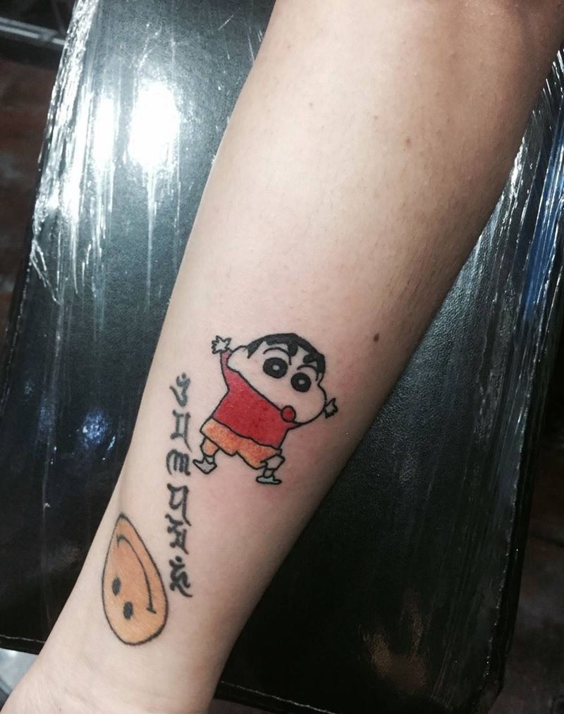 小新新纹身图片_成品手臂清新人物纹身图案