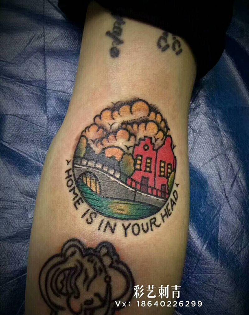 彩艺精美school小图纹身图片_手臂Old School纹身图案