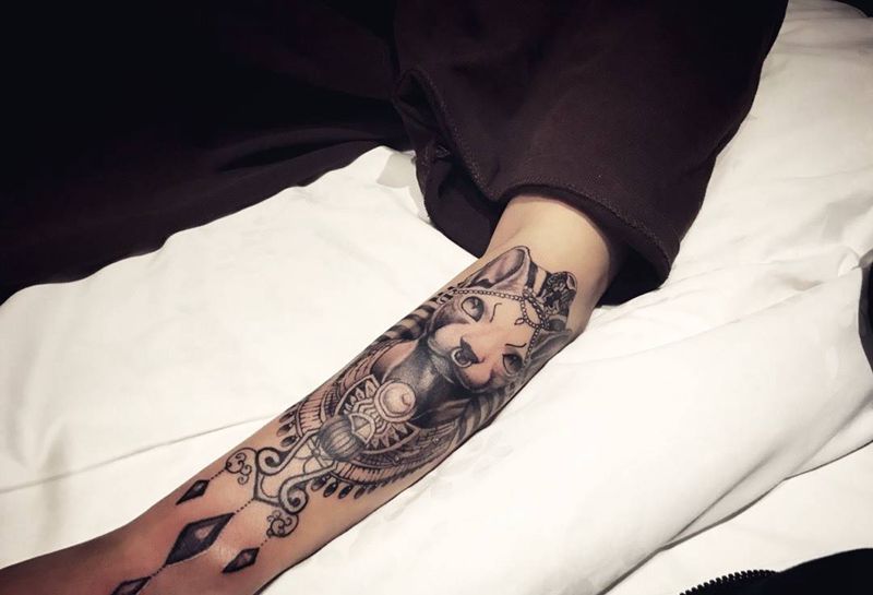 比鲁斯猫纹身图片