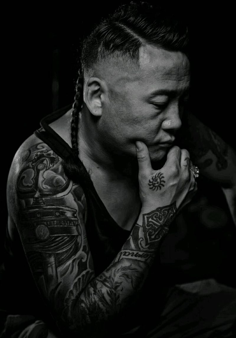 蒙古花臂纹身图片