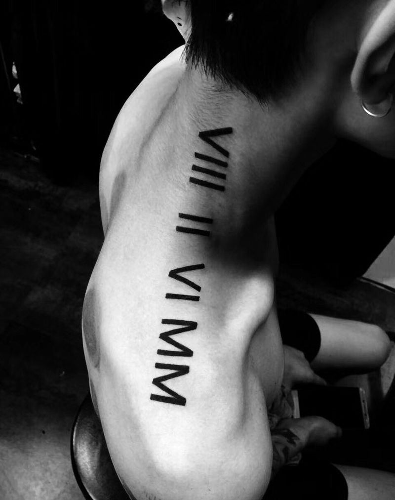 罗马数字纹身图片