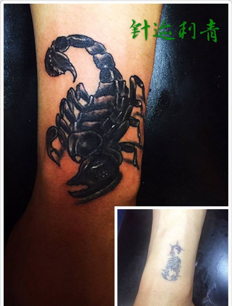 小清新遮盖纹身图片