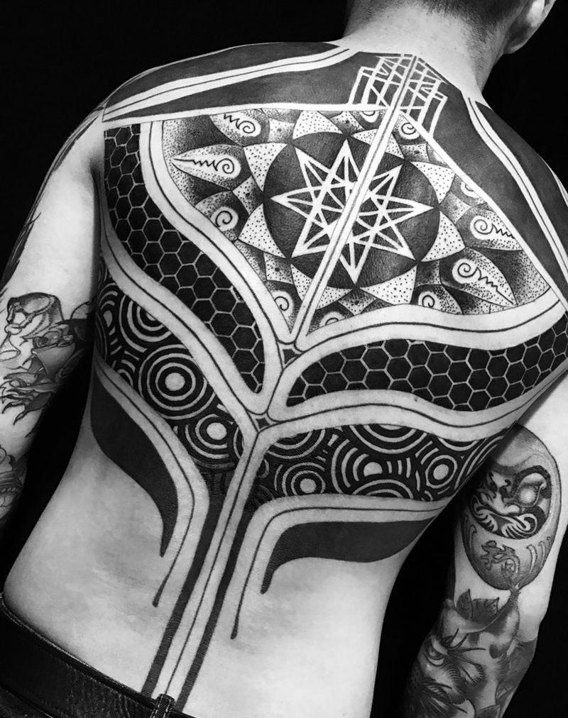 几何形体纹身图片