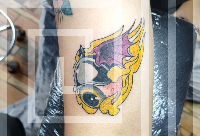 恶魔眼纹身图片_Old SchoolNew School眼球眼睛纹身图案