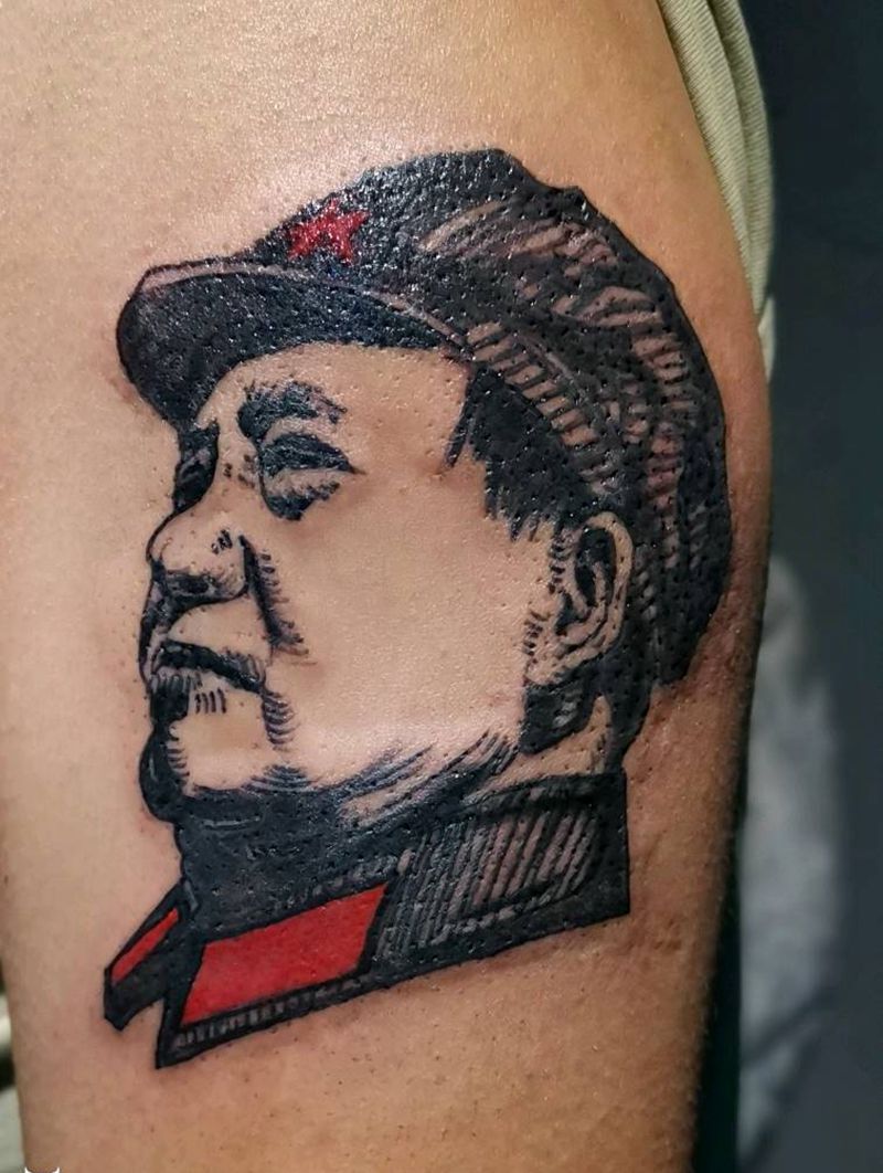 毛主席纹身图片_手臂图腾纹身图案