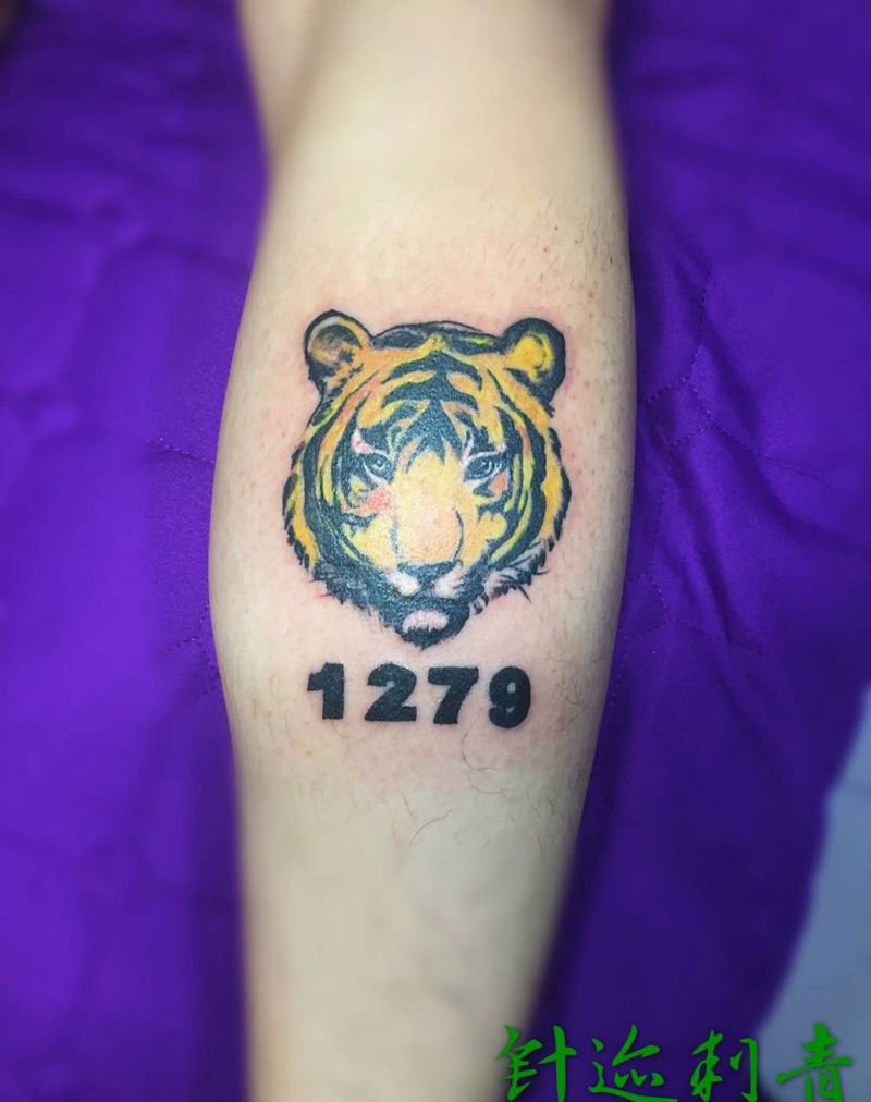 虎头纹身图片