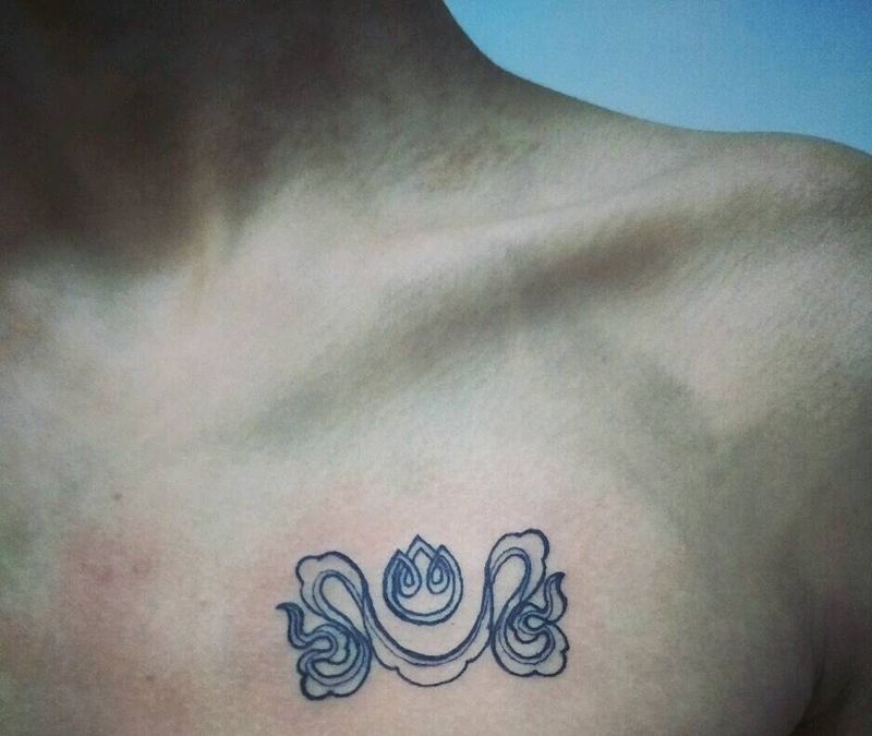 蒙古哈达纹身图片