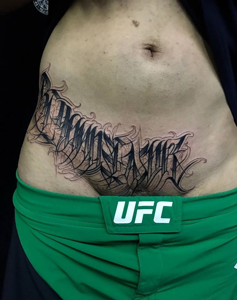 奇卡诺花体纹身图片