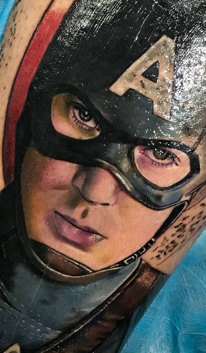 美国队长纹身图片