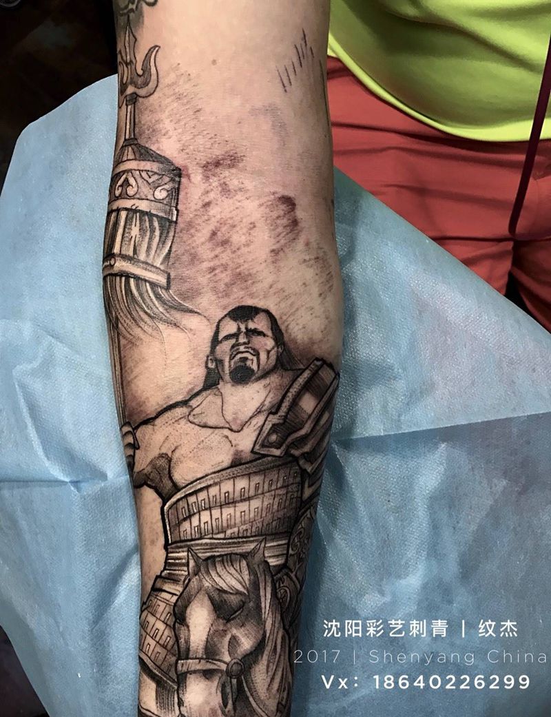 蒙古英雄纹身图片