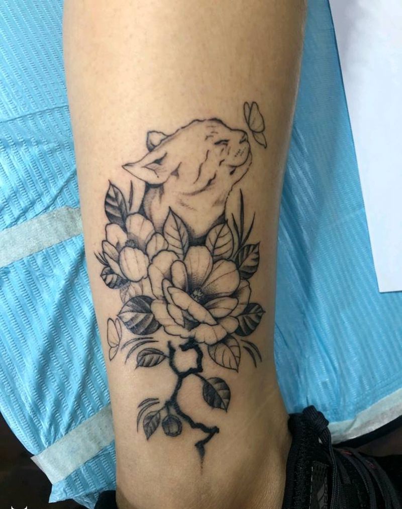 修改添加纹身图片_腿部图腾点刺花小清新纹身图案