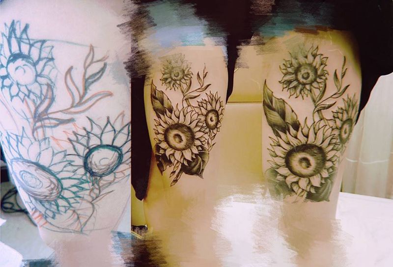 向日葵纹身图片