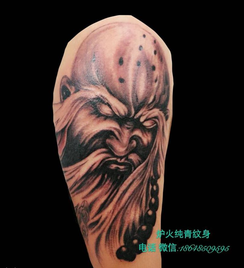 降龙罗汉纹身图片