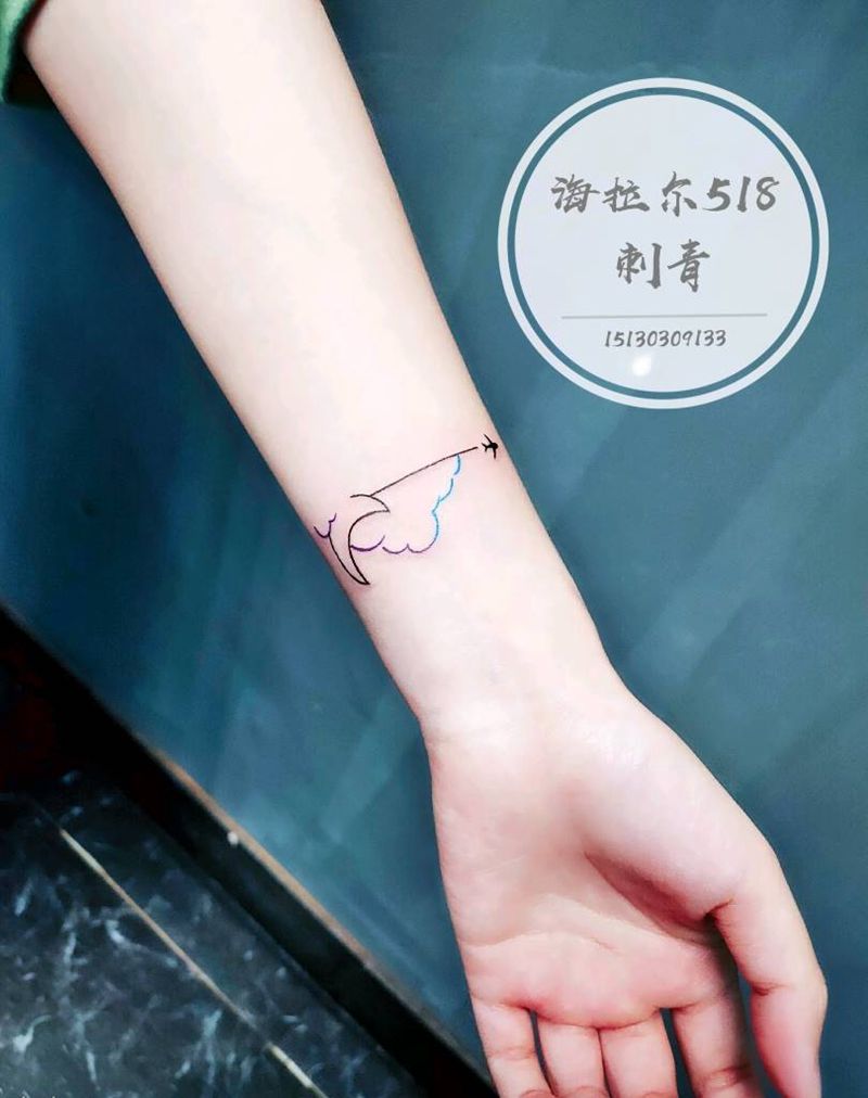 小清新纹身图片_手臂腿部几何纹身图案