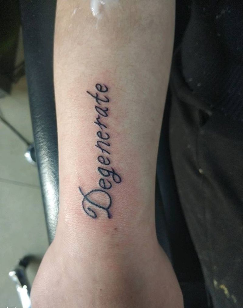 小图纹身图片_几何花体字纹身图案