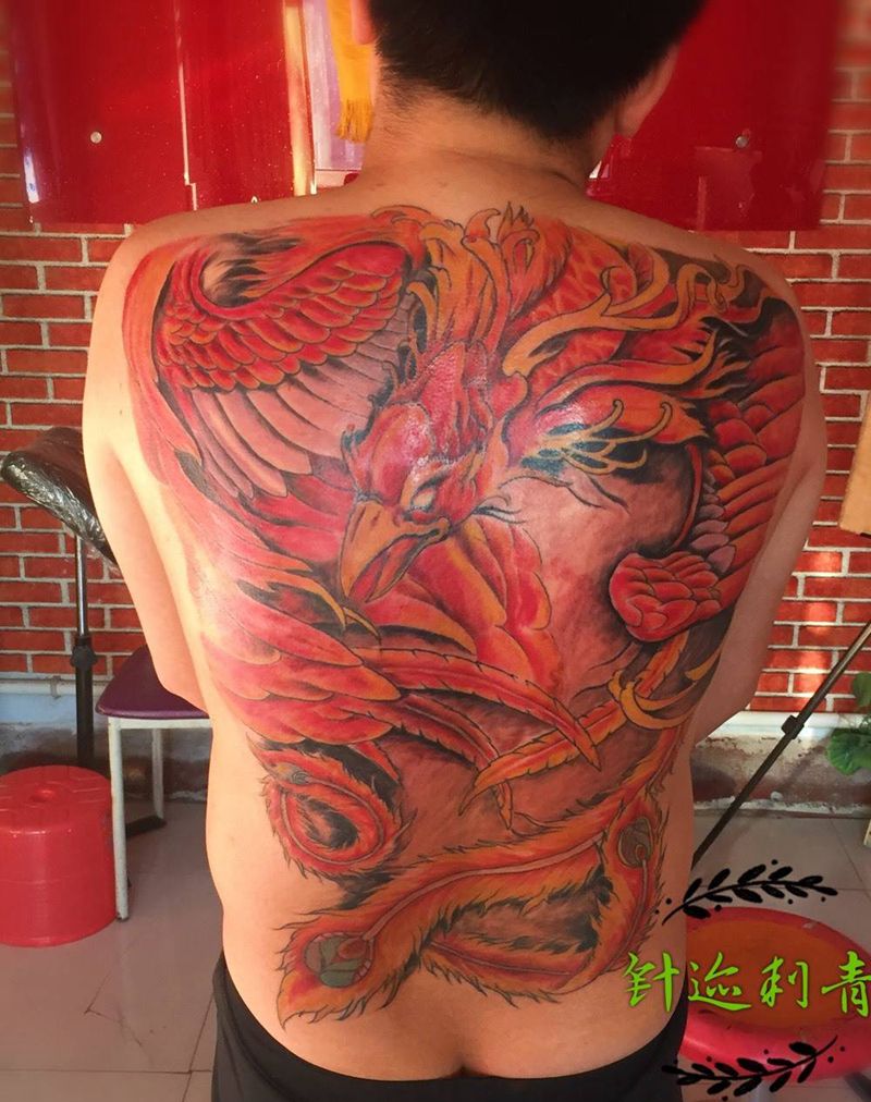 朱雀纹身图片