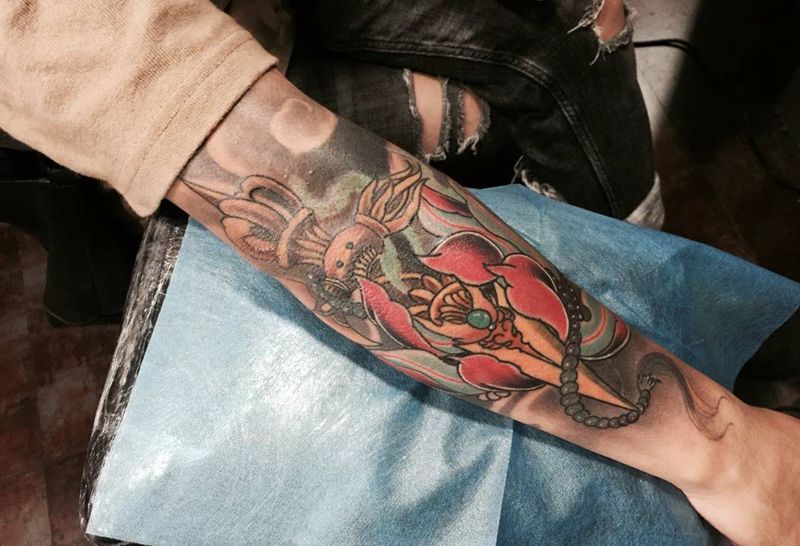 降魔杵完成纹身图片