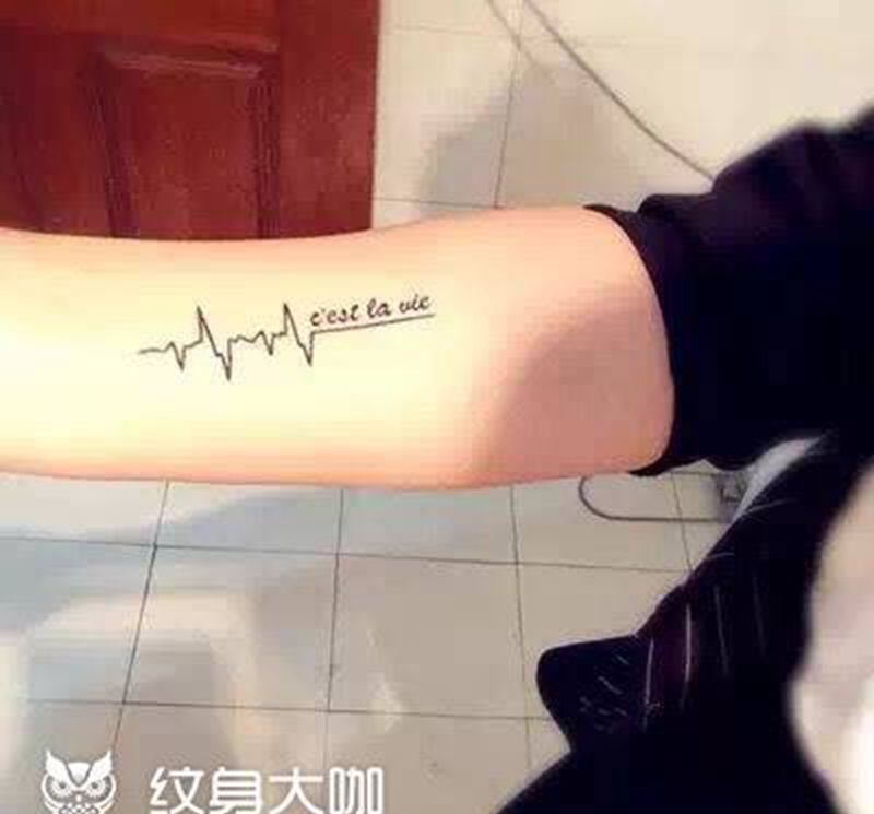 英文小短句纹身图片_字符传统清新手臂成品纹身图案