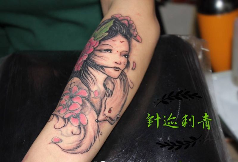 艺妓纹身图片