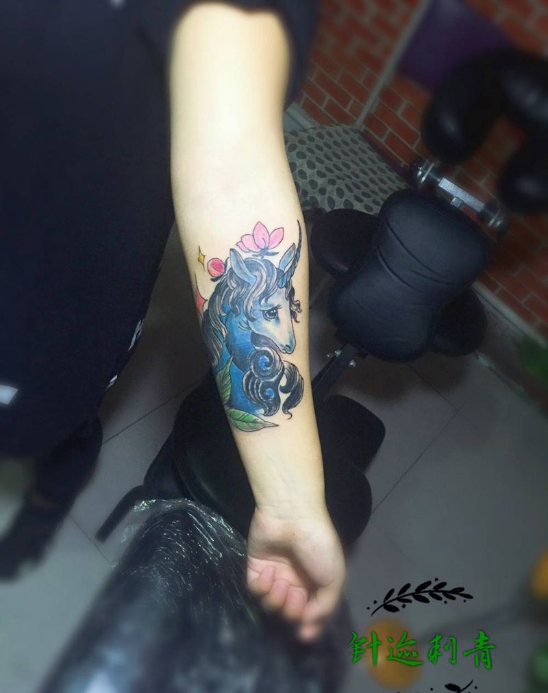 独角兽纹身图片