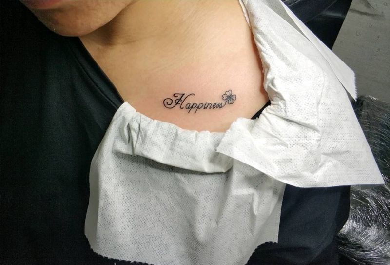 小清新英文纹身图片_手臂花体字小清新纹身图案