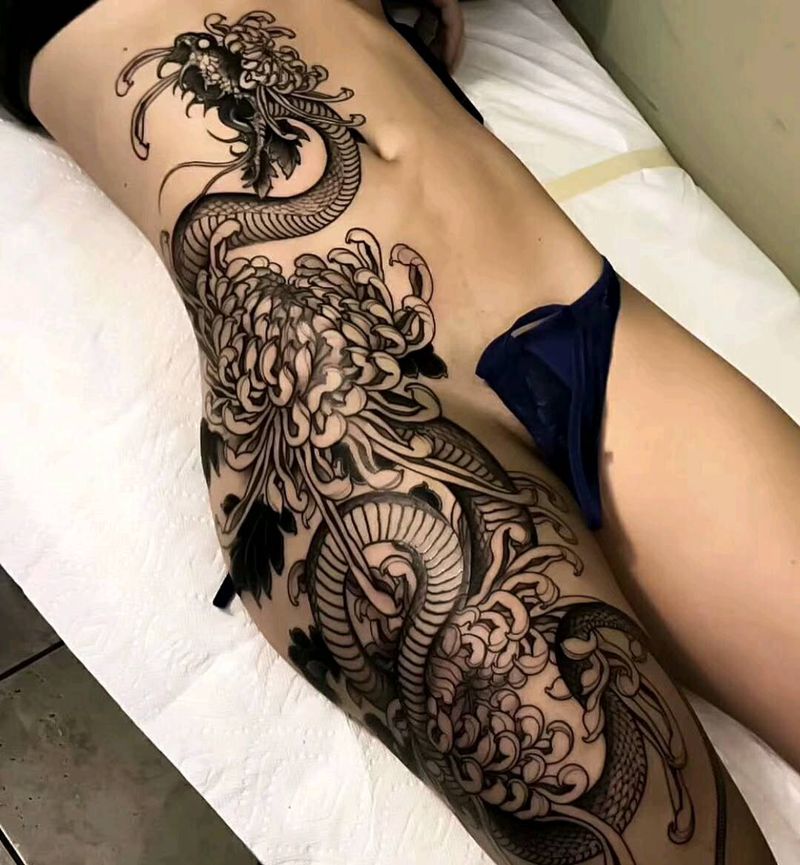 恶毒之花纹身图片