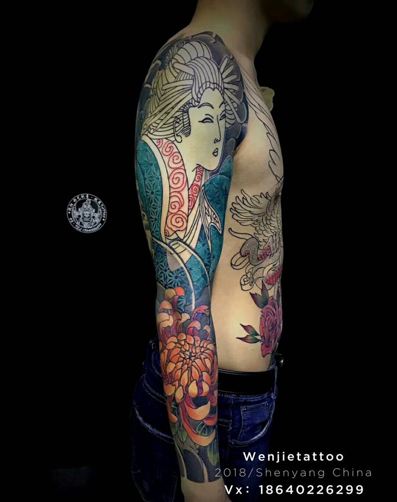 老传统进度纹身图片_手臂老传统纹身图案