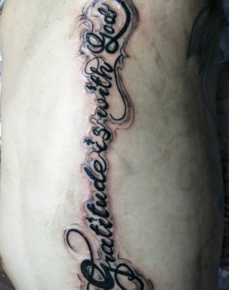 花体英文纹身图片