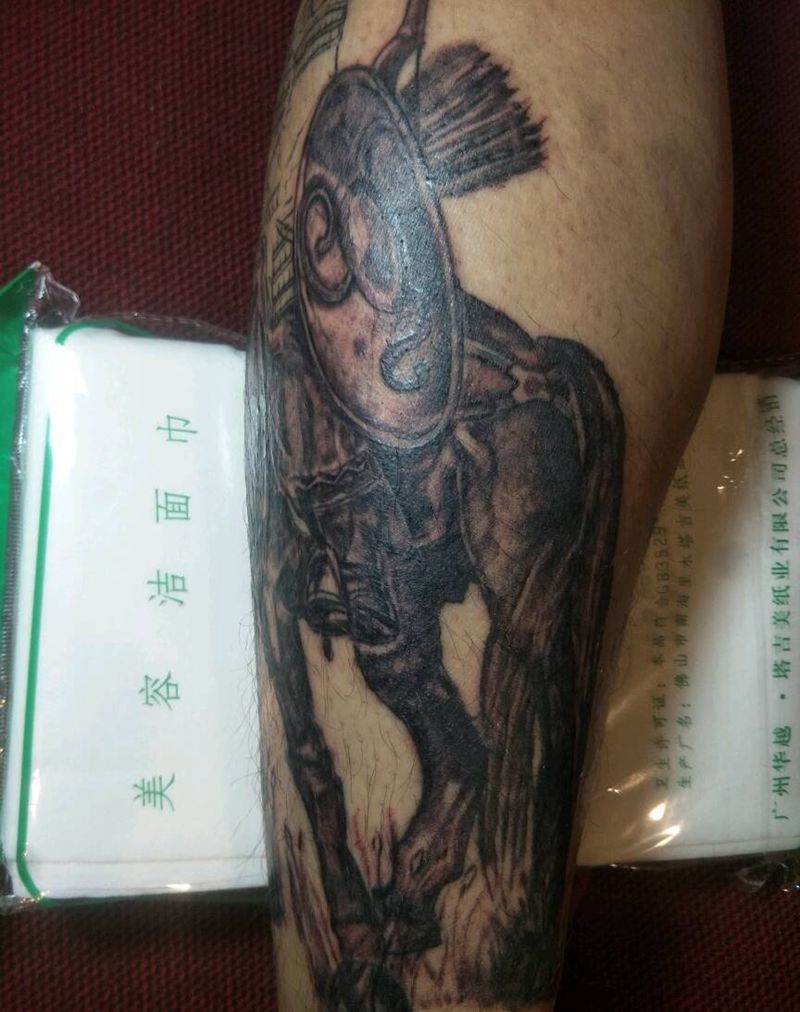 战马过程纹身图片