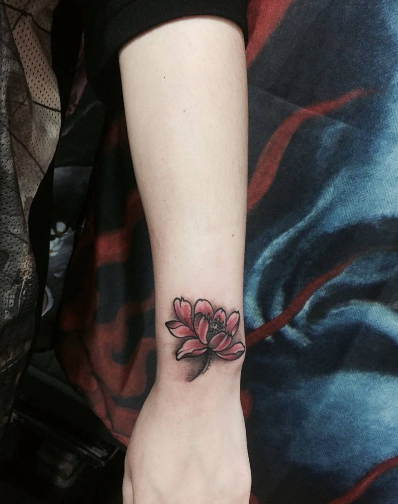 清新荷花...纹身图片