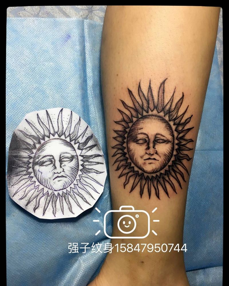 太阳纹身图片