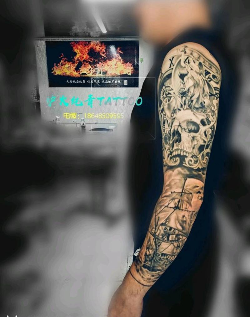 欧美花臂纹身图片