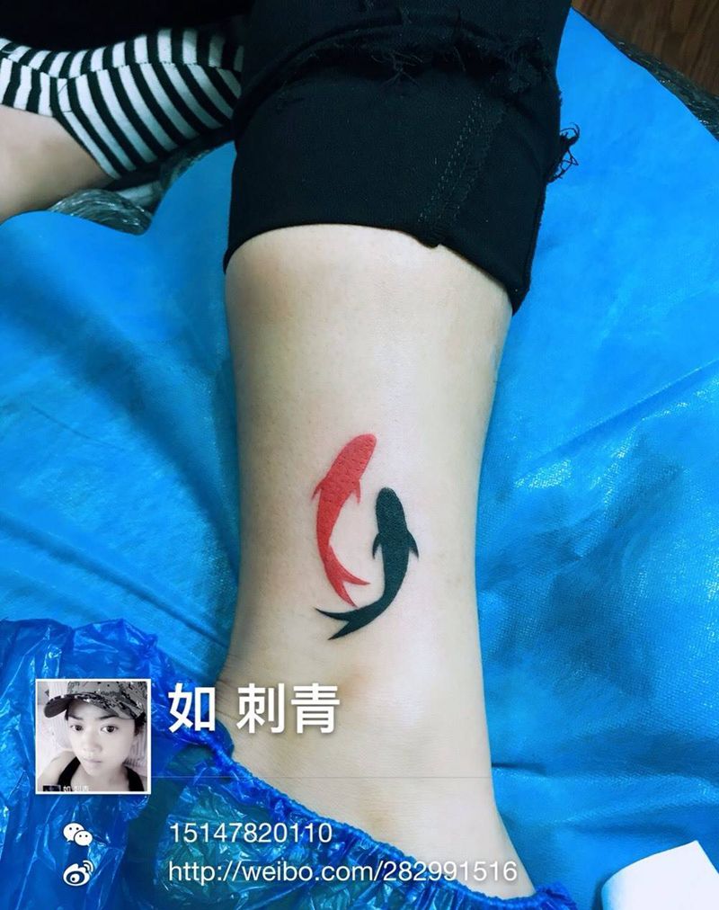 太极鱼纹身图片