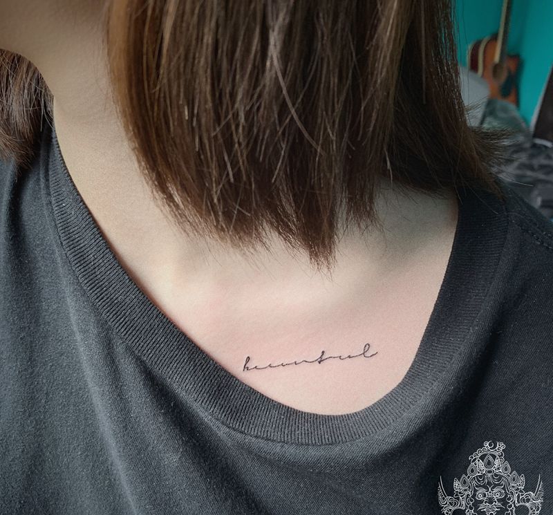 店内小清新纹身图片_胸部手臂小清新纹身图案