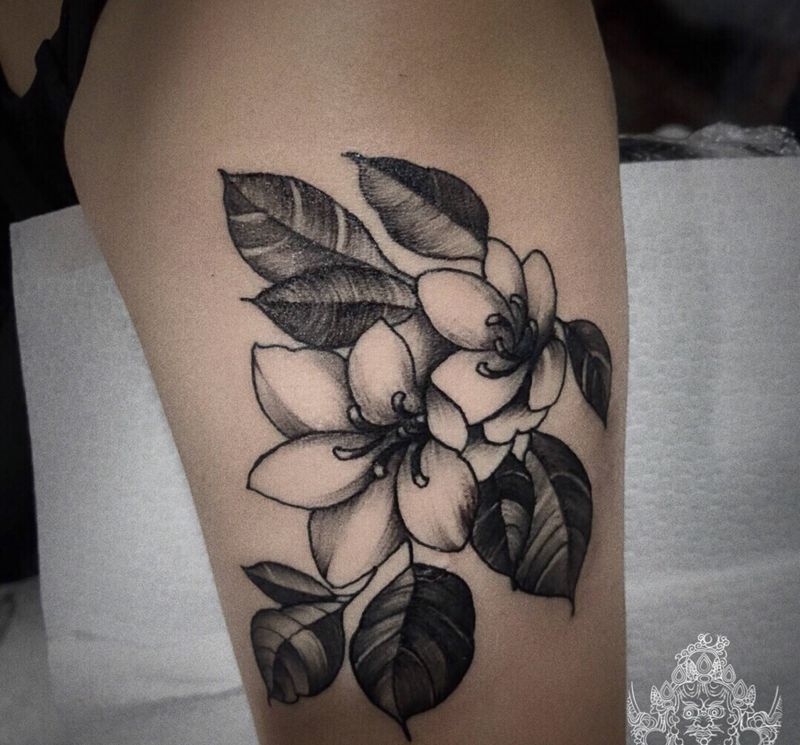 素花纹身,漂亮纹身图片_手臂纹身图案