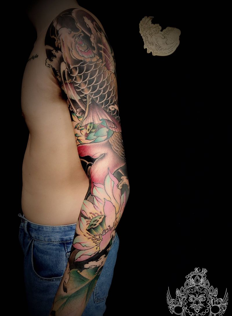 特价花臂纹身图片_手臂新传统纹身图案