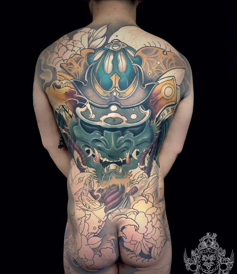 首席老师 纹杰工作纹身图片_背部新传统纹身图案