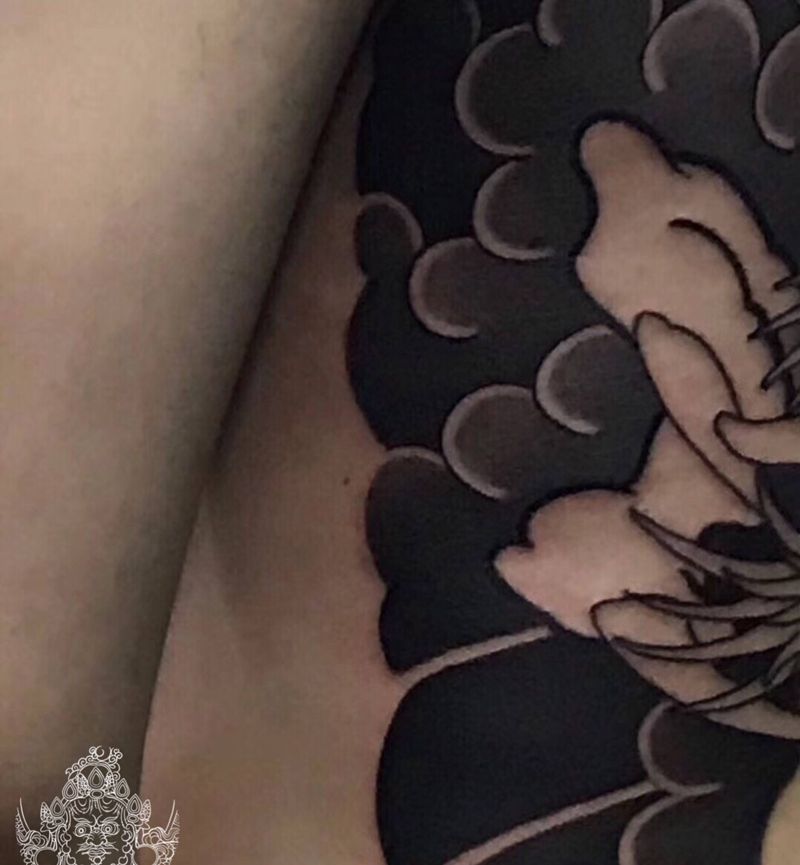 首席老师 纹杰工作进度纹身图片_背部老传统纹身图案