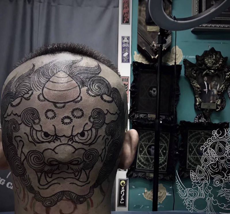 纹杰老师工作 基础线纹身图片_肩部新传统纹身图案