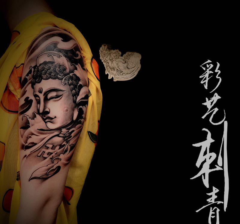 店内作品 顾客自带图纹身图片_手臂新传统纹身图案