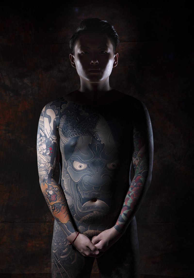 纹杰老师作品 买家秀纹身图片_胸部老传统纹身图案